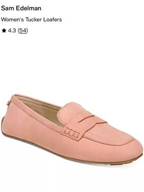 Sam Edelman Tucker Penny Loafers 9 Canyon Clay Pink Suede Square Toe GUC Preppy
